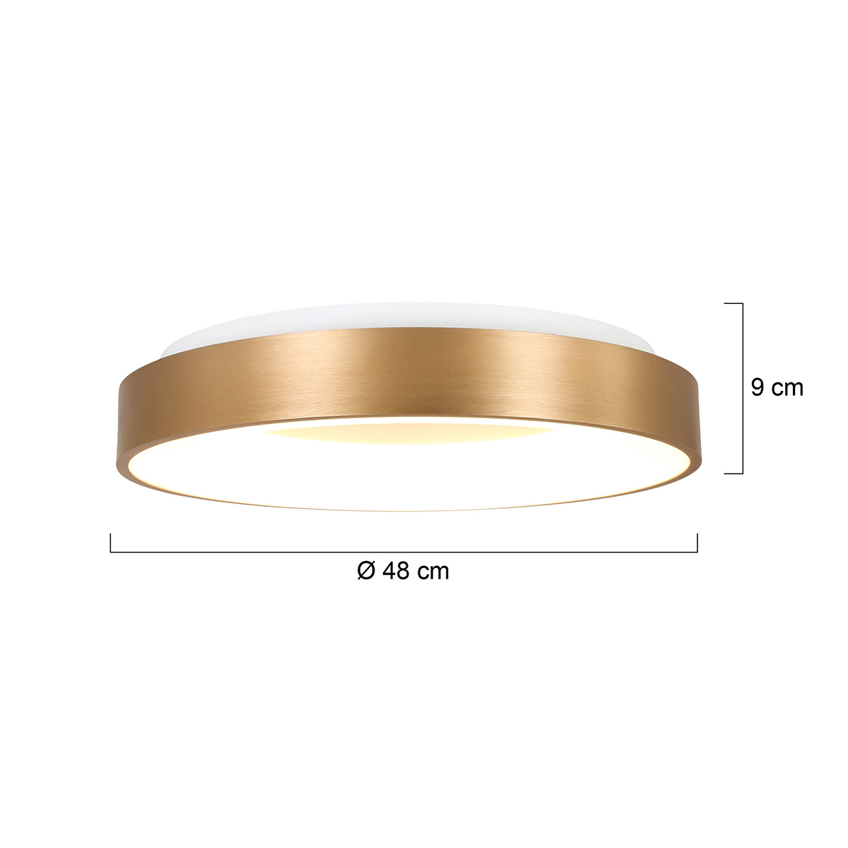 Plafondlamp Ringlede 48cm LED Goud - Afbeelding 2